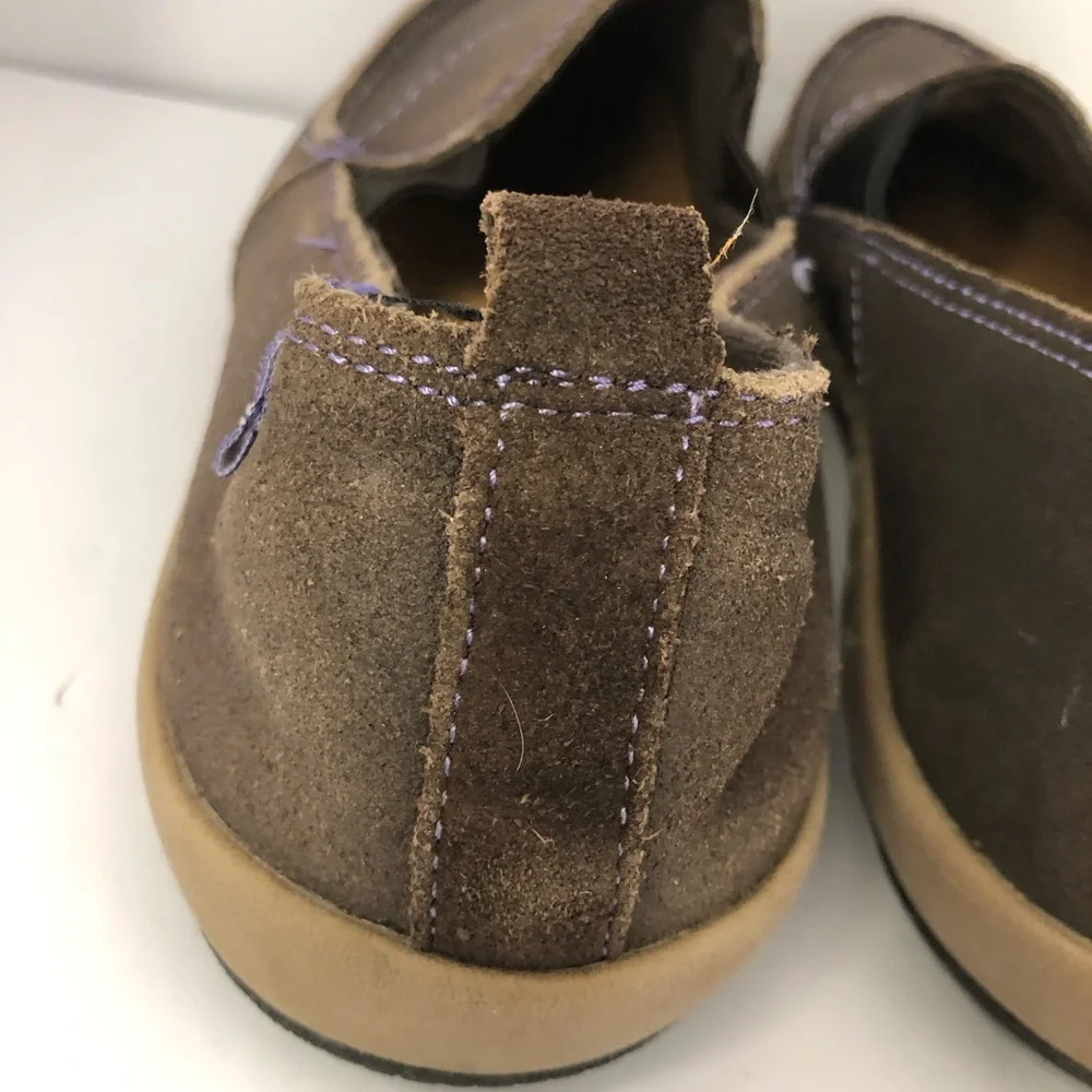 Spenco Women Size 9 Orthotic leather Slip-On Loafer Brown Comfort Shoes